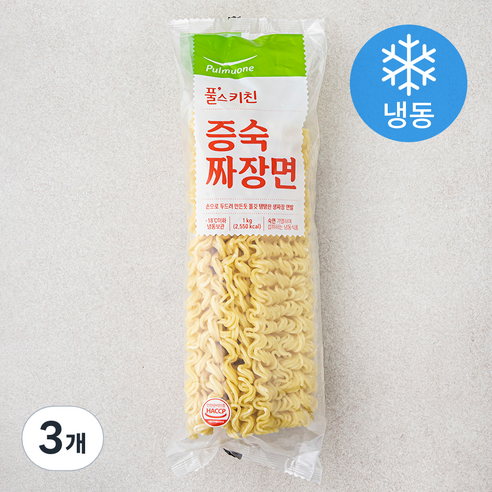 풀스키친 증숙 짜장면 (냉동), 1kg, 3개