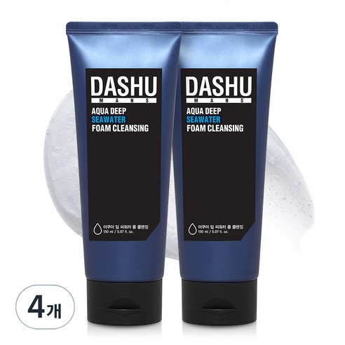 다슈 아쿠아 딥 씨워터 폼클렌징, 150ml, 4개