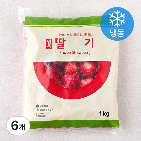 세미원 딸기 (냉동), 1kg, 6개