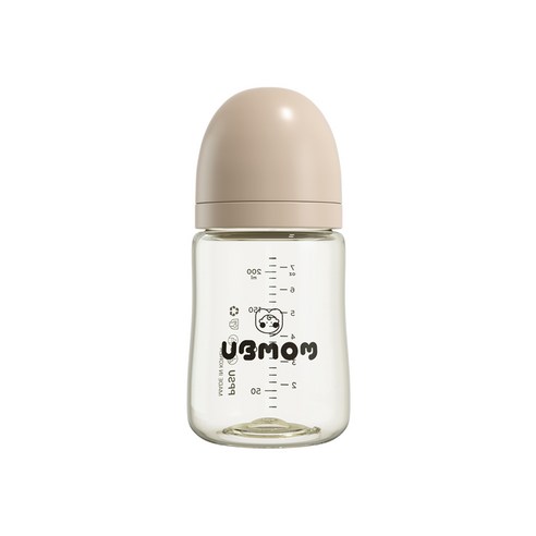 유비맘 유아용 PPSU 시그니처 노꼭지젖병 구름, 화이트, 200ml, 1개