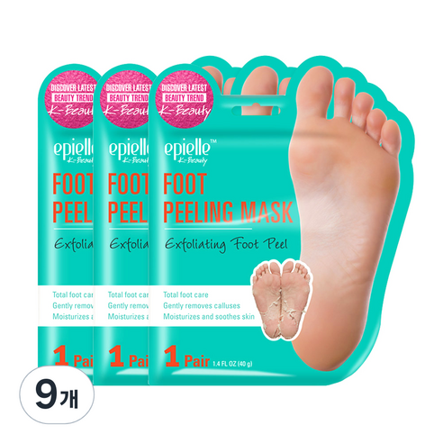 에피엘르 풋필링 마스크팩, 2개입, 9개, 40g