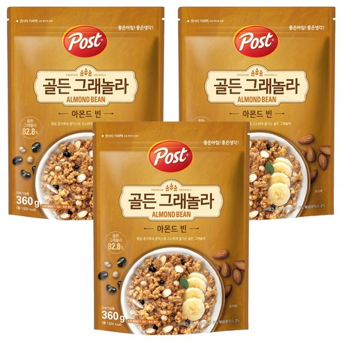 포스트 골든 그래놀라 아몬드 빈, 360g, 3개