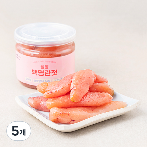 웰웰 백 명란젓 파지, 5개, 250g