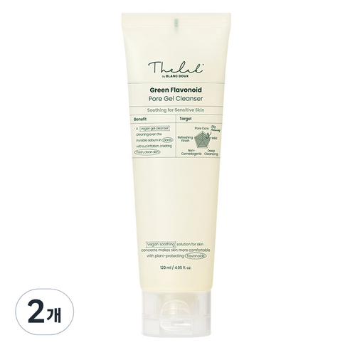 더랩바이블랑두 그린플라보노이드 포어 젤 클렌저, 120ml, 2개