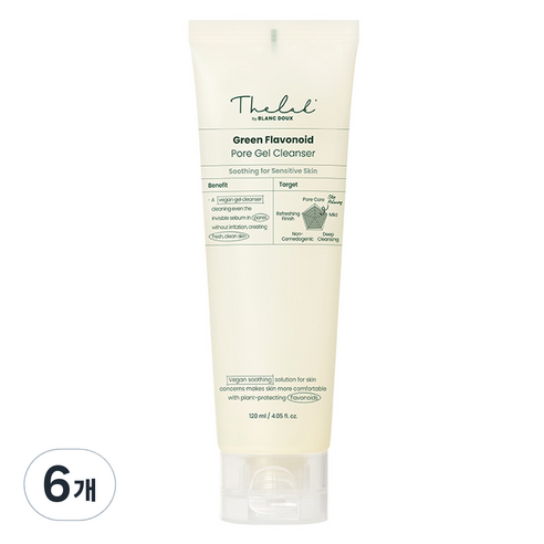 더랩바이블랑두 그린플라보노이드 포어 젤 클렌저, 120ml, 6개