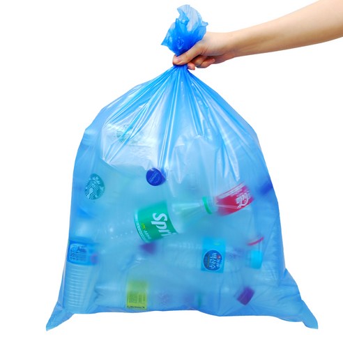 그린팩코리아 다용도 평판 비닐봉투 파랑, 40L, 100개