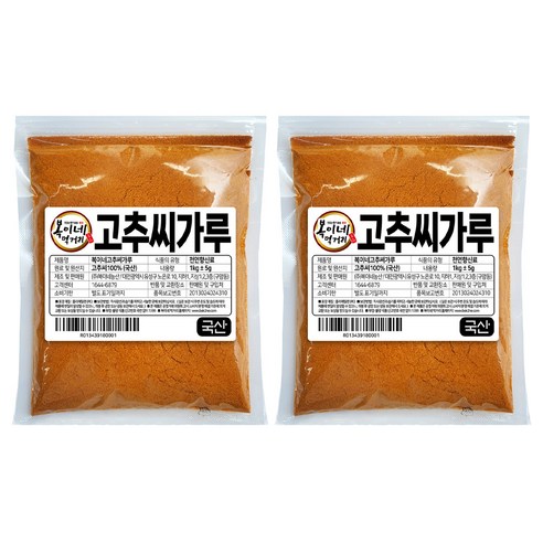 복이네먹거리 국산 고추씨가루, 1kg, 2개