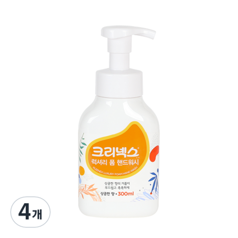 크리넥스 럭셔리 폼 핸드워시 자몽향, 4개, 300ml