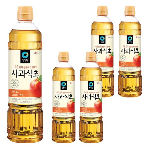 청정원 사과식초, 900ml, 5개