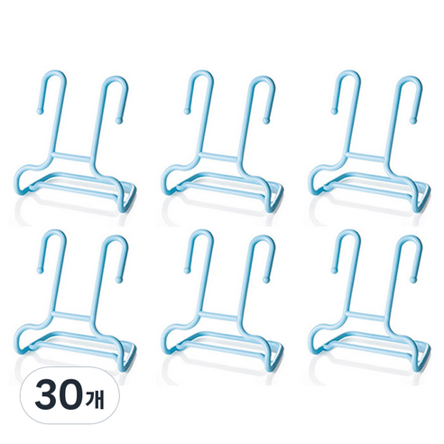 간편 다용도 신발정리 걸이대 블루, 30개
