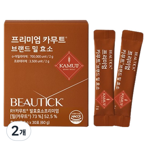 뷰틱 카무트 브랜드 밀 효소 30p, 60g, 2개
