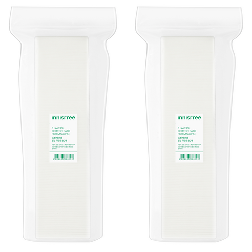 이니스프리 스킨팩 전용 5겹 화장솜, 2개, 80개입