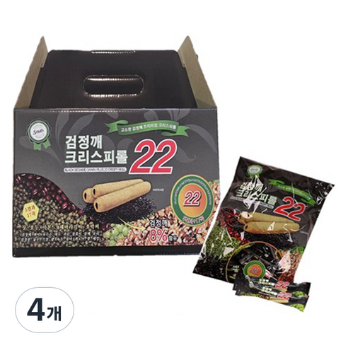 검정깨 크리스피롤 22 180g x 3p, 4개, 180g 3봉