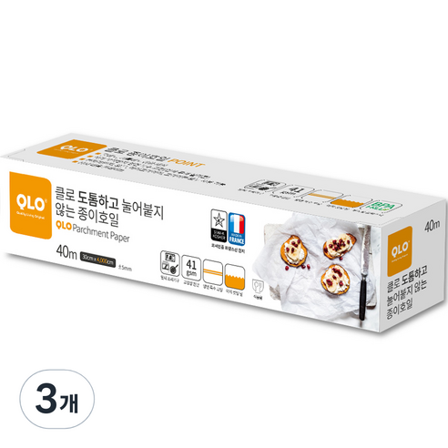 QLO 종이호일 30cm x 40m, 3개