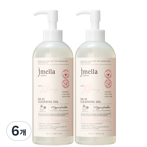 제이멜라 인 프랑스 블루밍 피오니 클렌징 오일, 6개, 500ml