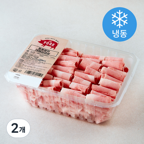 돌돌말이 대패 삼겹살 (냉동), 700g, 2개