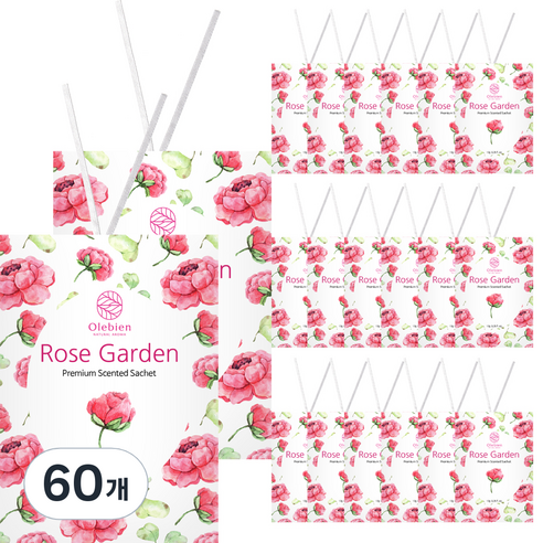 올레비엔 센티드 사쉐 로즈가든 본품, 10g, 60개, 꽃향