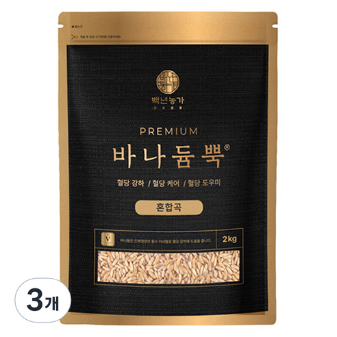 옳음애 바나듐뿍 백년농가 혼합곡, 3개, 2kg