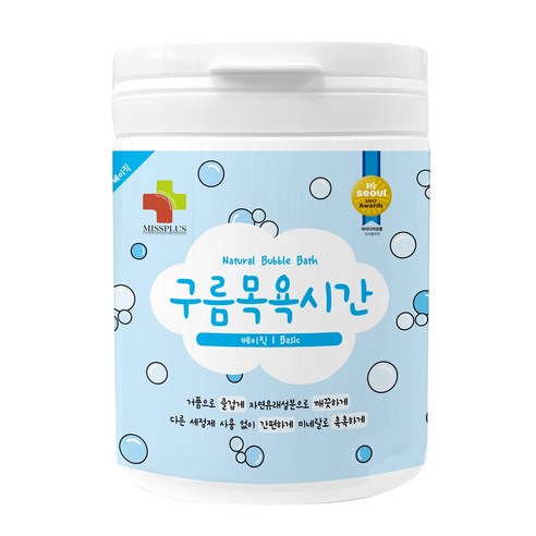 미스플러스 구름목욕시간 베이직 입욕파우더 대팩, 500g, 1개