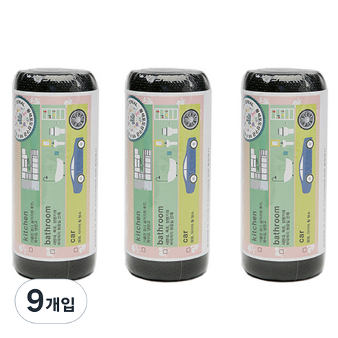닥터데일리 다용도 향균 일회용수세미 롤타입 블랙, 30개, 9개