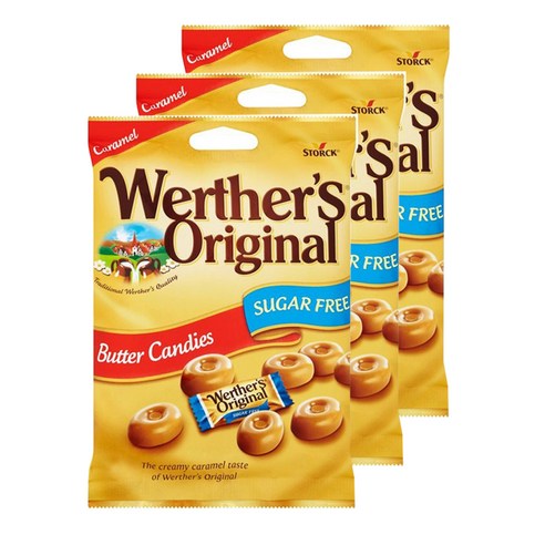 스톡 웨더스 오리지날 클래식 크림 무설탕 캔디, 70g, 3개