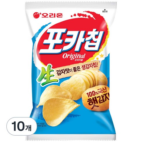 오리온 포카칩 오리지날, 66g, 10개