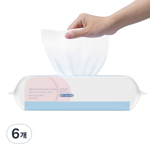 VAPE 일회용 페이스타올, 100매, 6개