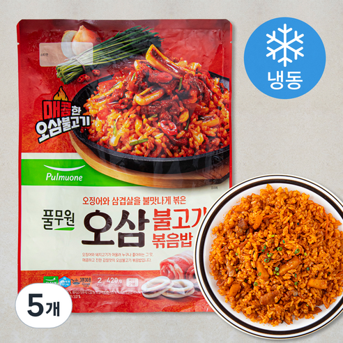 풀무원 오삼 불고기 볶음밥 2인분 (냉동), 420g, 5개