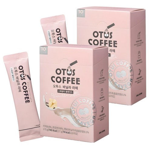 오투스커피 바닐라 라떼, 17g, 2개, 10개입