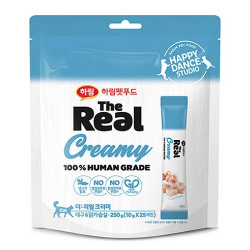 하림더리얼 강아지 크리미 연어 앤 닭가슴살 파우치 10g x 25p, 250g, 2개