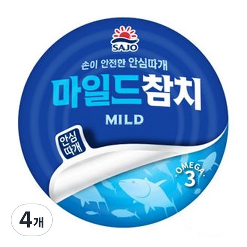 사조 마일드 참치, 150g, 4개