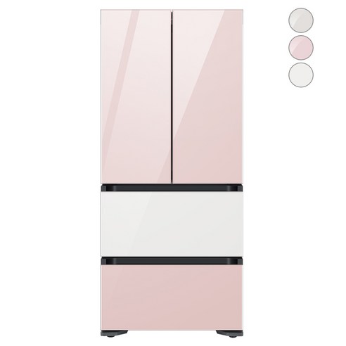 [색상선택형] 삼성전자 비스포크 프리스탠딩 김치냉장고 플러스 방문설치, RQ48A9402AP, 글램 화이트