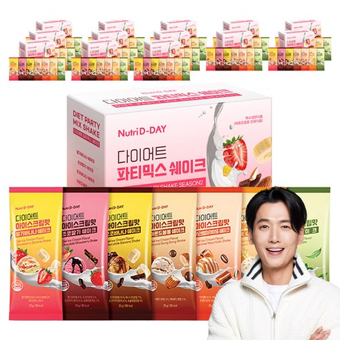 뉴트리디데이 다이어트 파티믹스 쉐이크 7종 세트, 350g, 14개
