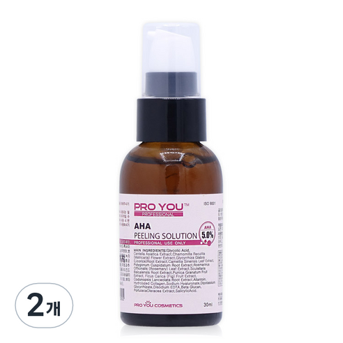 프로유화장품 아하 필링 솔루션 AHA 5.0%, 30ml, 2개