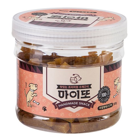 마이또 강아지 수제간식 대용량 300g, 리얼 황태 + 고구마 혼합맛, 1개