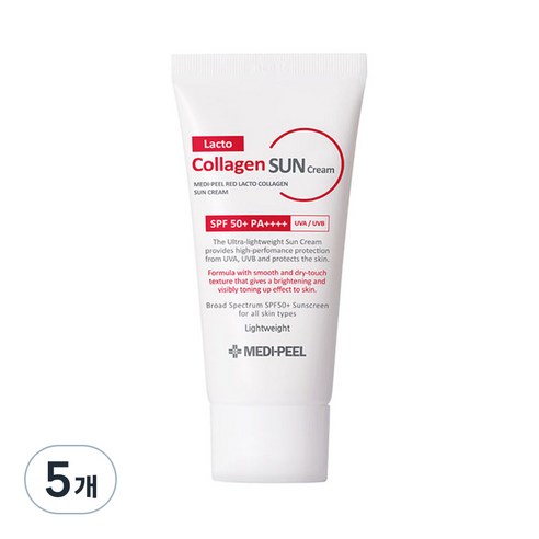 메디필 레드 락토 콜라겐 선크림, 50ml, 5개