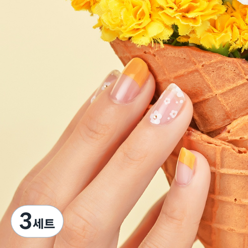 넬로 팔레트 젤 네일 스티커, 쉬머문라이트, 3세트