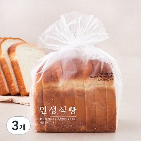 신라명과 인생식빵, 420g, 3개