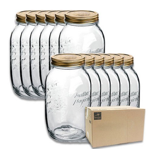 보르미올리 콰드로 밀폐유리병, 1000ml, 12개