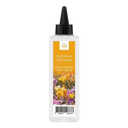 더허브샵 디퓨저 리필 오일, 잉글리쉬페어 + 프리지아, 120ml