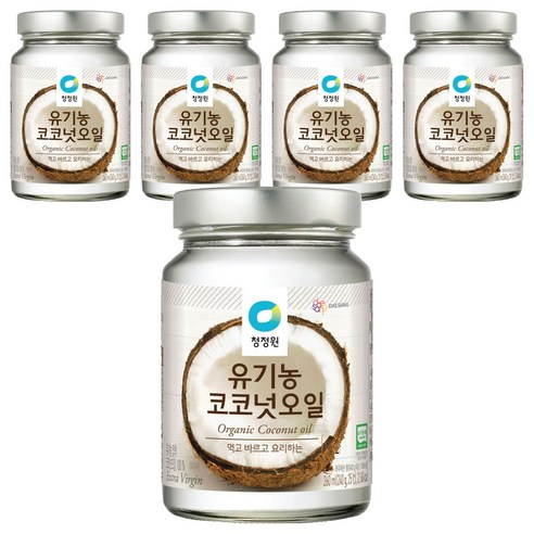 청정원 유기농 코코넛오일, 260ml, 5개