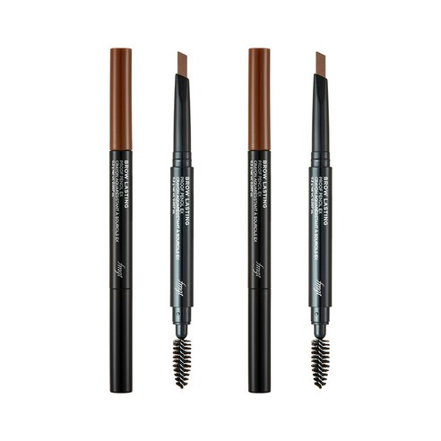 더페이스샵 브로우래스팅 프루프 아이브로우 펜슬 EX 0.2g, 02 브라운, 2개