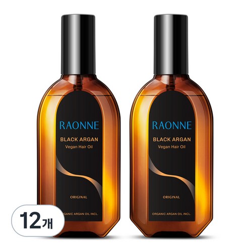 [비건뷰티] 라온느 블랙 아르간 헤어오일, 100ml, 12개