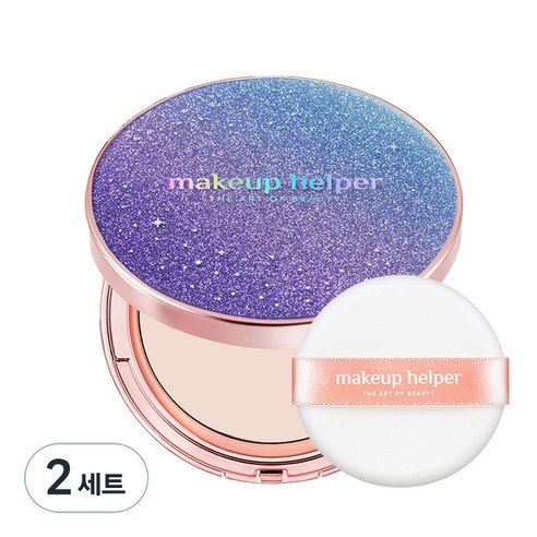 메이크업헬퍼 아트 팩트 오리지널 프로피니쉬 오로라문라이트 25g + 전용 퍼프, 21호 라이트핑크, 2세트