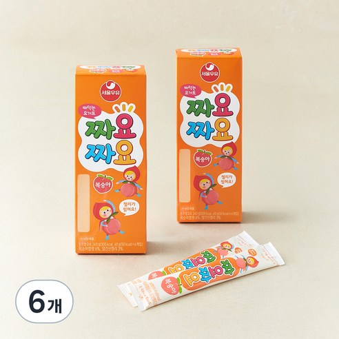 서울우유 짜먹는 요구르트 짜요짜요 복숭아