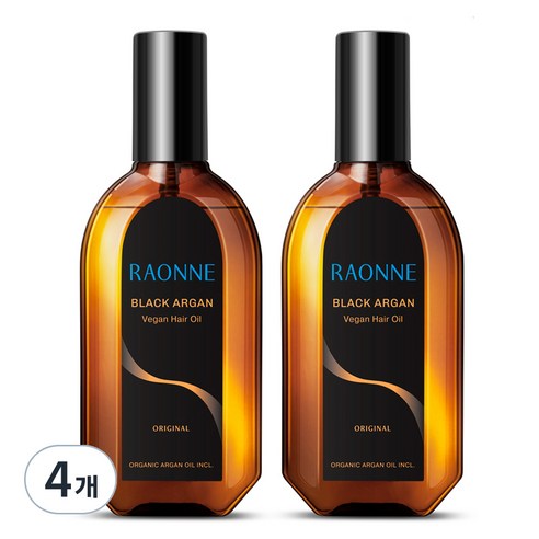 [비건뷰티] 라온느 블랙 아르간 헤어오일, 100ml, 4개