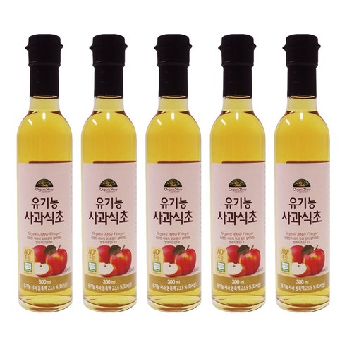 오가닉스토리 유기농 사과식초, 300ml, 5개