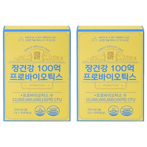 장건강 100억 프로바이오틱스 보장균수 유산균 30p, 60g, 2개