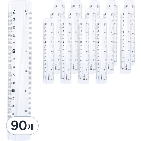 델리 잡기 쉬운 자 15cm, 투명, 90개
