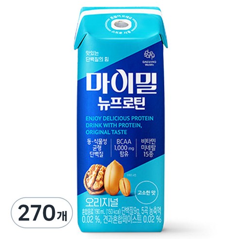 마이밀 뉴프로틴 드링크 오리지널, 190ml, 270개